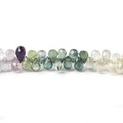 5x3mm Sapphire Micro Faceted Tear Drop Beads 8.5 inch 128 pieces - Beadsofcambay.com