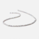 5x3mm Silver straight drilled Oval freshwater pearls 15 inch 75 pieces A - Beadsofcambay.com