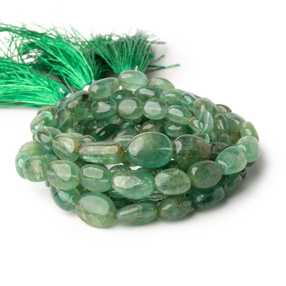 5x4-10x8mm Emerald plain nugget beads 17 inch 56 pieces A - Beadsofcambay.com