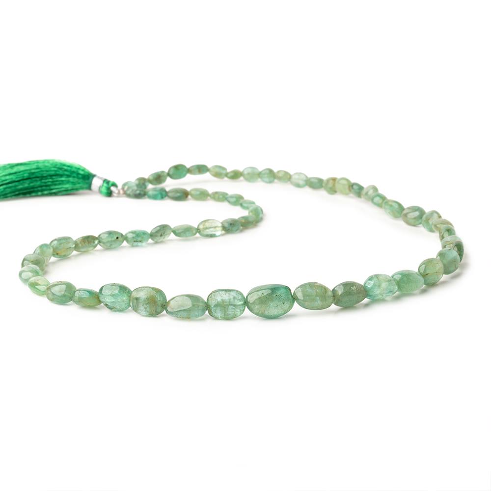 5x4-10x8mm Emerald plain nugget beads 17 inch 56 pieces A - Beadsofcambay.com