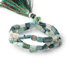 5x4-11x5mm Indicolite Tourmaline Faceted Rectangles 16 inch 60 Beads - Beadsofcambay.com