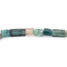 5x4-11x5mm Indicolite Tourmaline Faceted Rectangles 16 inch 60 Beads - Beadsofcambay.com