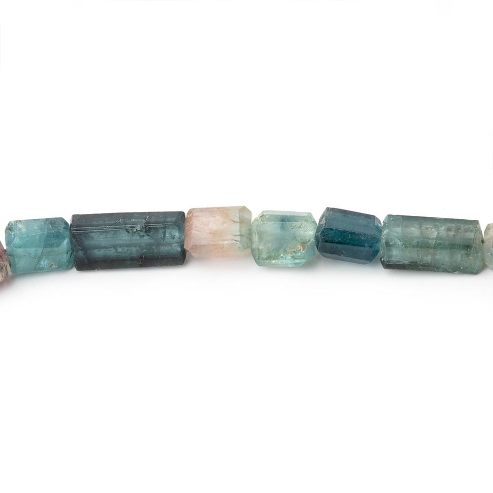 5x4-11x5mm Indicolite Tourmaline Faceted Rectangles 16 inch 60 Beads - Beadsofcambay.com