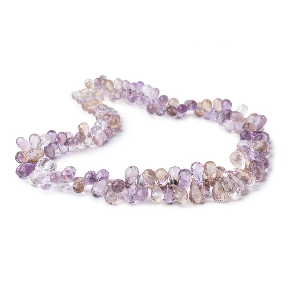 5x4-11x6mm Ametrine Faceted Tear Drop Beads 16 inches 170 pieces - Beadsofcambay.com