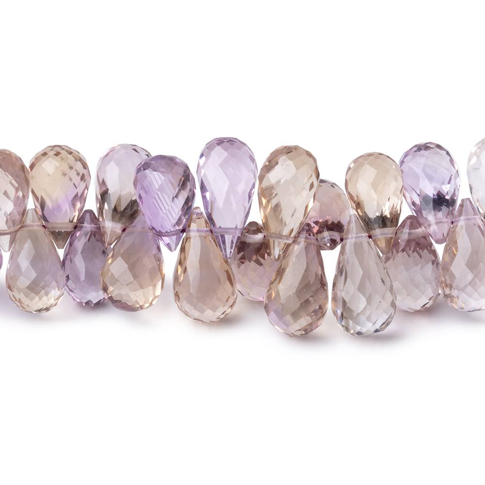 5x4-11x6mm Ametrine Faceted Tear Drop Beads 16 inches 170 pieces - Beadsofcambay.com