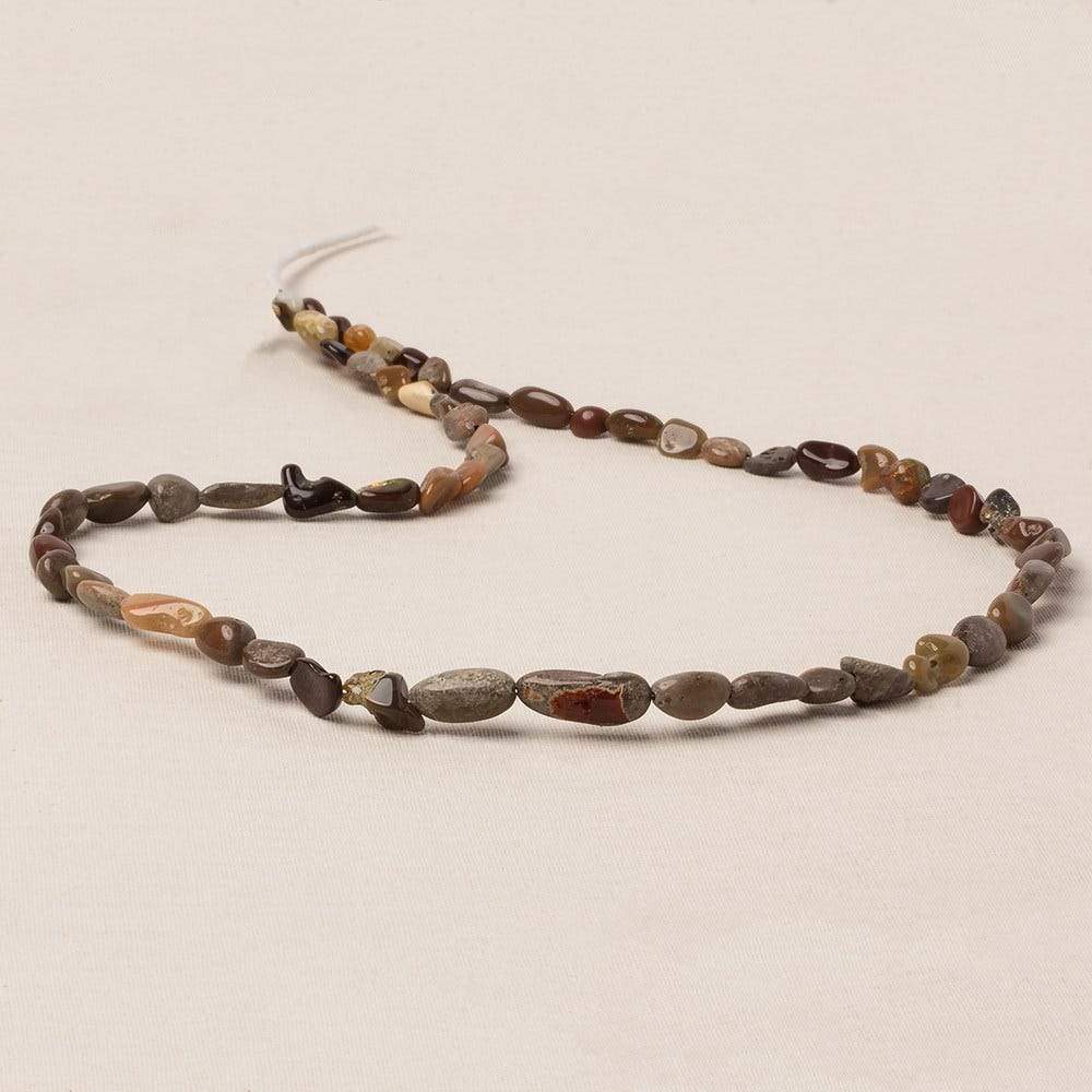 5x4-11x7mm Ethiopian Boulder Opal plain nugget beads 18 inch 60 pieces - Beadsofcambay.com