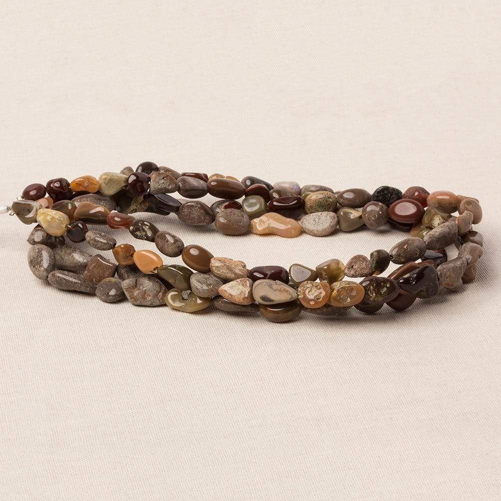 5x4-11x7mm Ethiopian Boulder Opal plain nugget beads 18 inch 60 pieces - Beadsofcambay.com