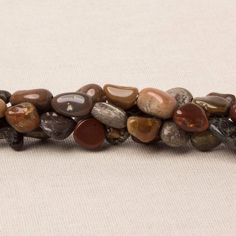 5x4-11x7mm Ethiopian Boulder Opal plain nugget beads 18 inch 60 pieces - Beadsofcambay.com