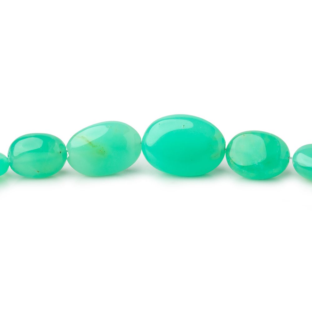 5x4-11x9mm Tanzanian Green Opal Plain Oval Beads 18 inch 57 pieces AAA - Beadsofcambay.com