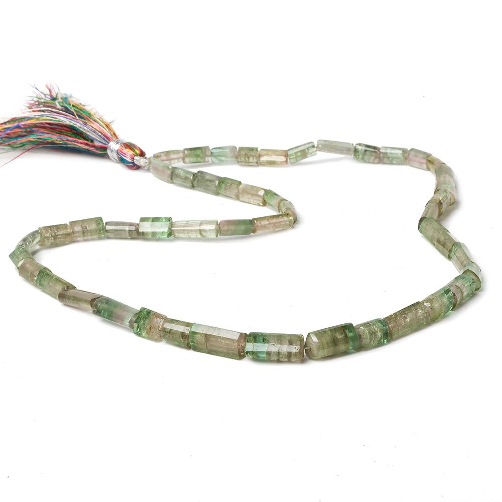 5x4-12x6mm Watermelon Tourmaline plain tube beads 16 inch 49 pieces A Grade - Beadsofcambay.com