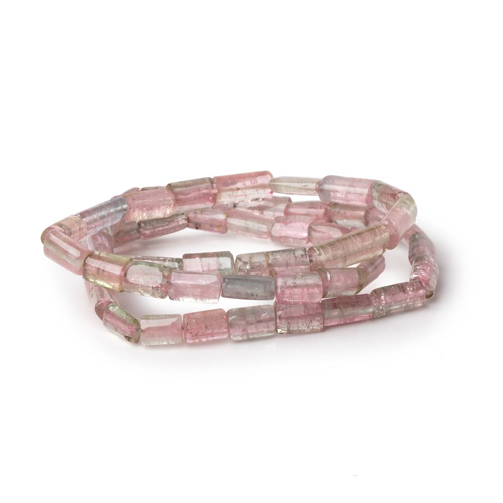 5x4-13x5mm Multi Color Tourmaline Natural Tube Beads 16 inch 53 pieces AA - Beadsofcambay.com
