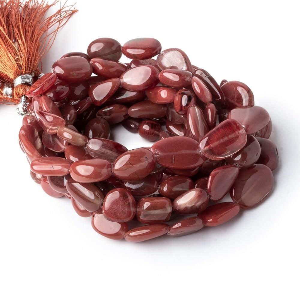 5x4-15x8mm Dark Andesine plain nuggets 18 inches 48 pieces - Beadsofcambay.com