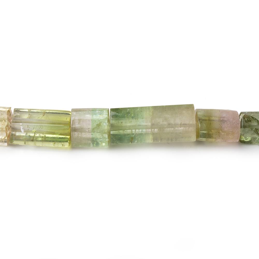 5x4-16x6mm Polychromatic Tourmaline Natural Tubes 18 inch 42 Beads AA - Beadsofcambay.com