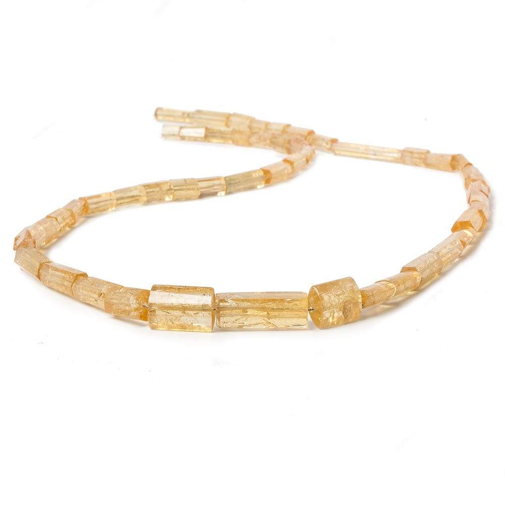 5x4-19x6.5mm Imperial Topaz plain tube beads 18 inch 49 pieces - Beadsofcambay.com