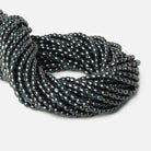 5x4-6x4mm Blue Peacock Large Hole Oval Freshwater Pearls 1.5mm drill hole 15 inch 64 pcs - Beadsofcambay.com