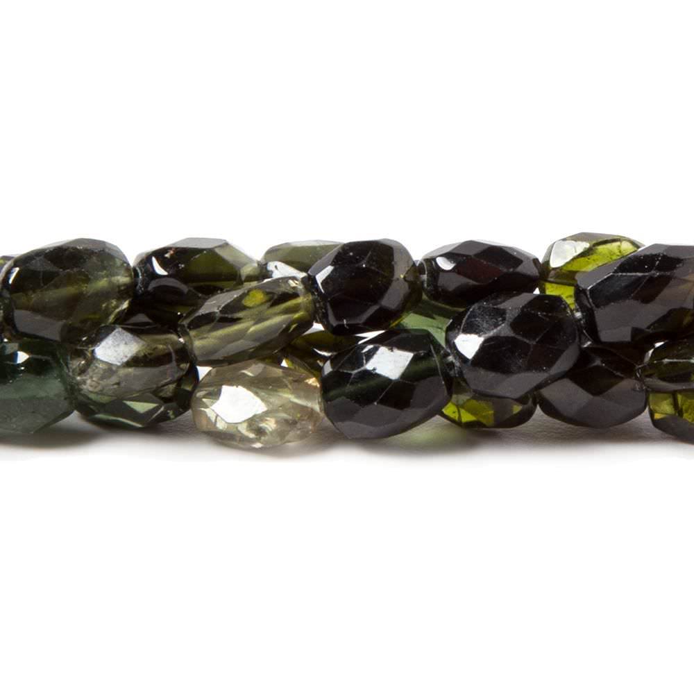 5x4-6x4mm Multi Color Tourmaline faceted nugget beads 14.5 inches 58 pieces - Beadsofcambay.com