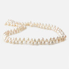 5x4-6x4mm Off White top drilled Oval freshwater pearls 15.5 inch 133 pieces A - Beadsofcambay.com