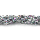 5x4-6x5mm Mystic White Topaz Straight Drill Faceted Tear Drops 7.5 inch 33 beads - Beadsofcambay.com