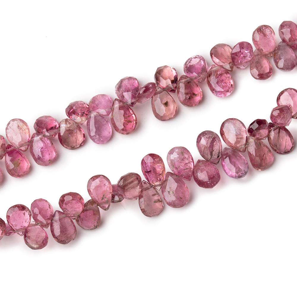 Pink Tourmaline 3mm Faceted Mini Bead Bracelet - RBTP4