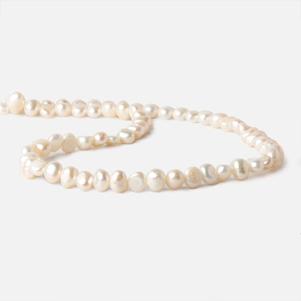 5x4-7x4mm Off White Baroque Freshwater Pearl 14 inch 80 pcs - Beadsofcambay.com