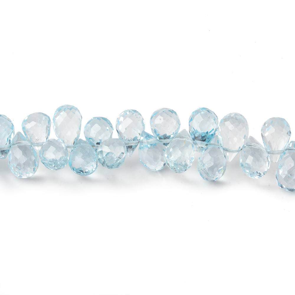 5x4-7x4mm Sky Blue Topaz Tear Drops 8 inch 95 beads - Beadsofcambay.com