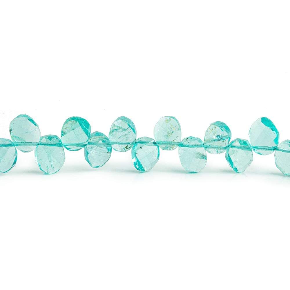 5x4-7x5mm Apatite Oval Twist Beads 9 inch 58 pieces - Beadsofcambay.com