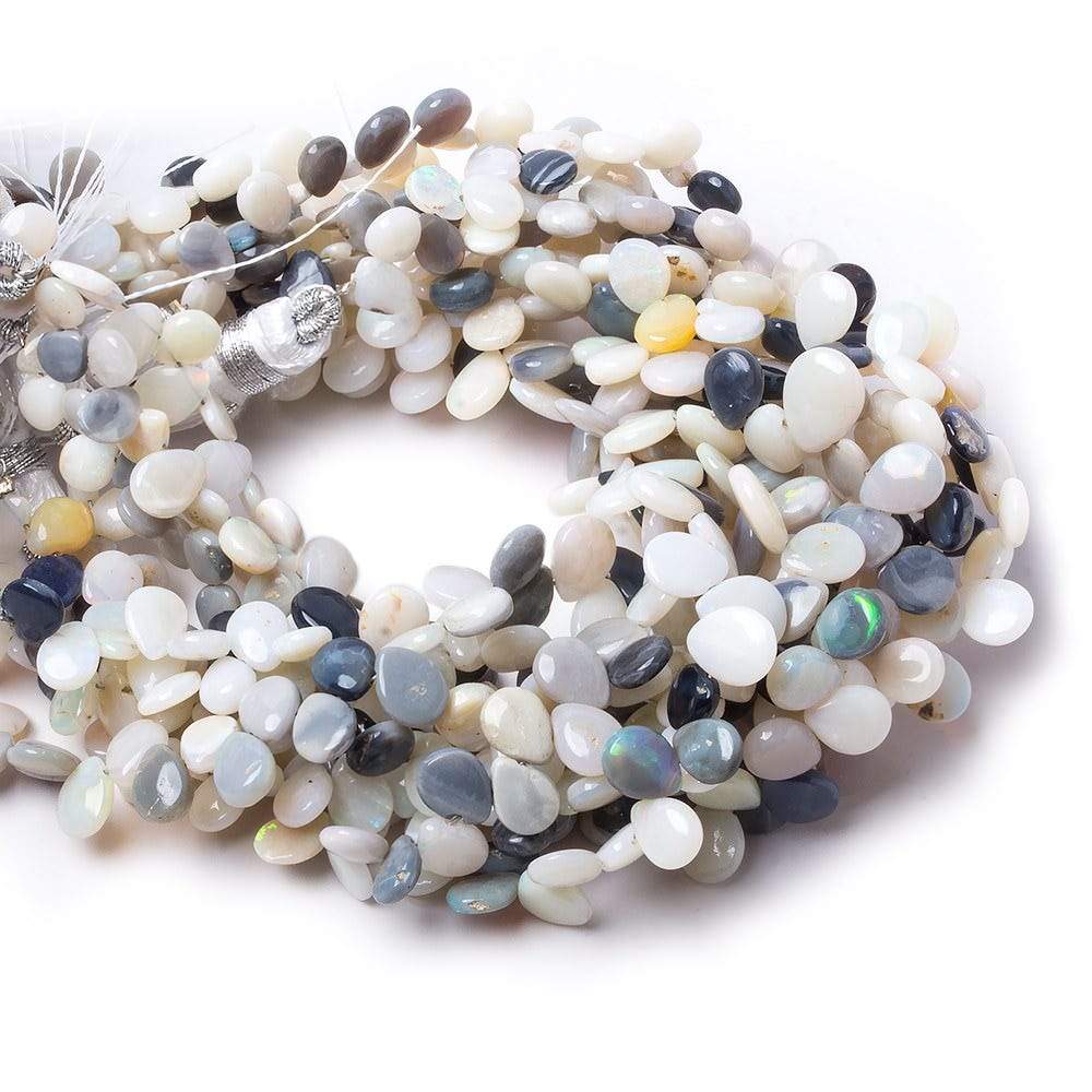 5x4-7x5mm Australian Opal Plain Pear Beads 7.5 inch 64 pieces - Beadsofcambay.com