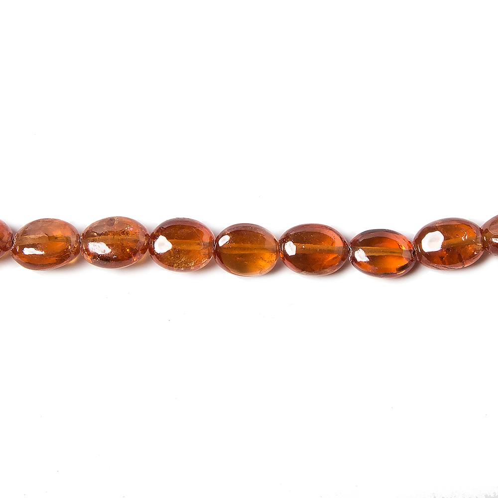 5x4-7x5mm Mandarin Garnet Plain Ovals 15.5 inch 69 pieces - Beadsofcambay.com