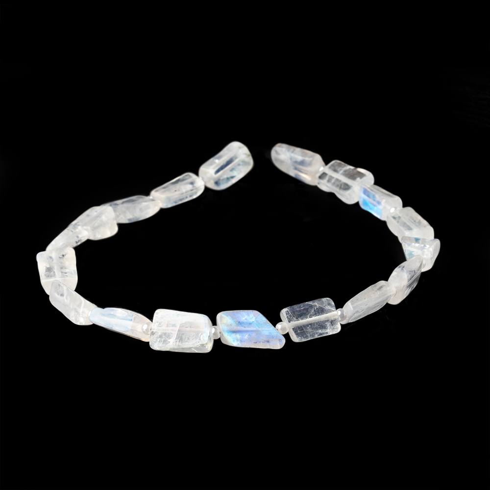5x4-7x5mm Rainbow Moonstone Plain Nugget Beads 7.5 inch 17 pieces AA - Beadsofcambay.com