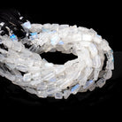 5x4-7x5mm Rainbow Moonstone Plain Nugget Beads 7.5 inch 17 pieces AA - Beadsofcambay.com