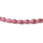 5x4-7x5mm Ruby Straight drilled Tear Drop Beads 12 inch 49 pieces - Beadsofcambay.com