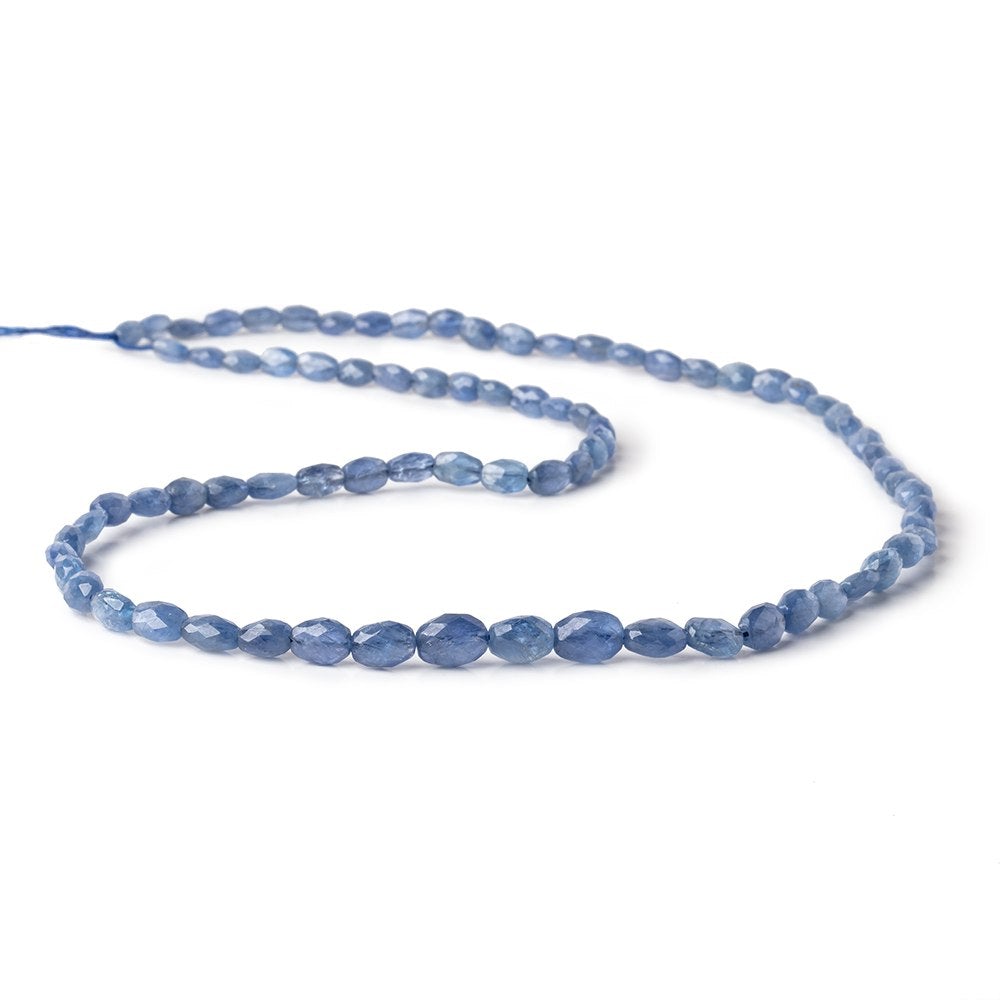 5x4-7x6mm Blue Sapphire Faceted Oval Beads 18 inch 80 pieces - Beadsofcambay.com