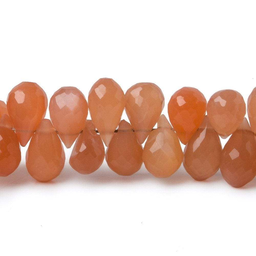 5x4-8x5mm Dark Angel Skin Moonstone Faceted Tear Drop Beads 8 inch 81 pieces - Beadsofcambay.com