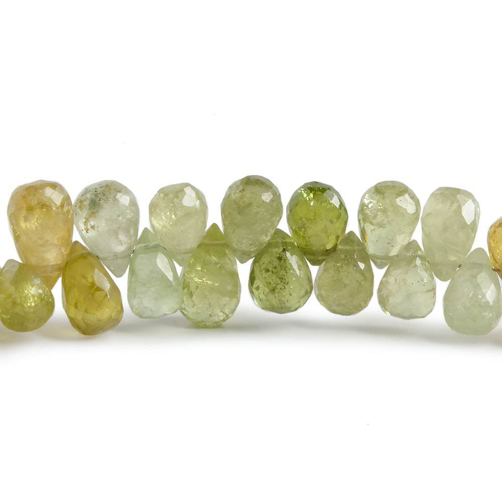 5x4-8x5mm Grossular Garnet faceted tear drop beads 8 inch 84 beads - Beadsofcambay.com