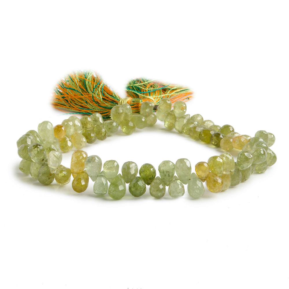 5x4-8x5mm Grossular Garnet faceted tear drop beads 8 inch 84 beads - Beadsofcambay.com
