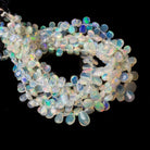 5x4-8x6mm Ethiopian Opal Plain Pears 8 inch 76 beads - Beadsofcambay.com