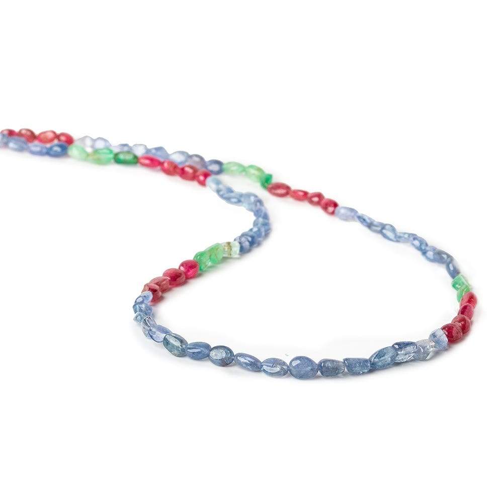 5x4-8x6mm Multi-gemstone Plain Nugget Beads 24 inch 90 pieces - Beadsofcambay.com