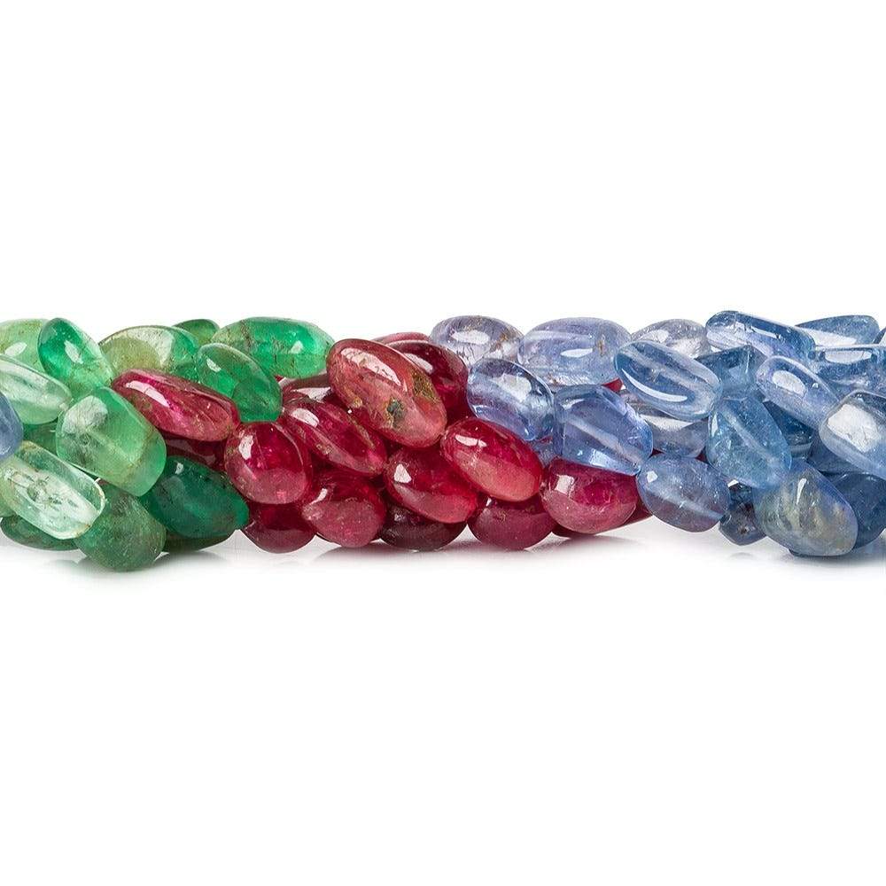 5x4-8x6mm Multi-gemstone Plain Nugget Beads 24 inch 90 pieces - Beadsofcambay.com