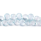 5x4-8x6mm Sky Blue Topaz Faceted Hearts and Pears 8 inch 58 Beads AA - Beadsofcambay.com
