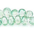 5x4-9x6mm Emerald Faceted Pear Beads 8 inch 68 pieces - Beadsofcambay.com