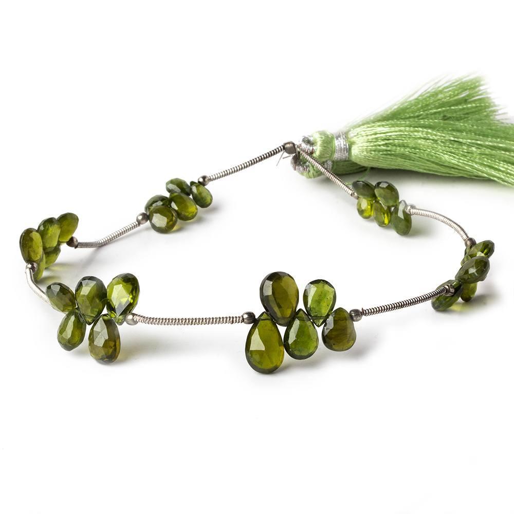 5x4-9x7mm Idocrase Faceted Pears 8 inch 30 beads AA Grade - Beadsofcambay.com