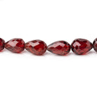 5x4.5-7x6mm Mozambique Garnet Straight Drilled Tear Drops 15.5 inch 49 beads - Beadsofcambay.com
