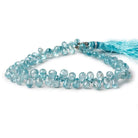 5x4mm - 7x5mm Blue Zircon Faceted Tear Drop Briolettes 8 inch 79 beads AA - Beadsofcambay.com