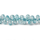 5x4mm - 7x5mm Blue Zircon Faceted Tear Drop Briolettes 8 inch 79 beads AA - Beadsofcambay.com