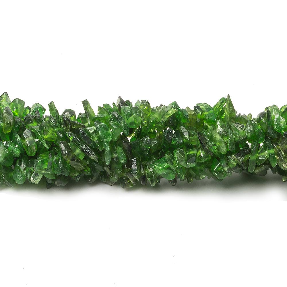 5x4mm Chrome Diopside Plain Nugget Chip Beads 14 inch 200 pieces - Beadsofcambay.com