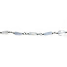 5x4mm Iolite faceted rectangle Black Gold Chain by the foot 27 pieces - Beadsofcambay.com