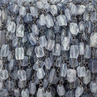 5x4mm Iolite faceted rectangle Black Gold Chain by the foot 27 pieces - Beadsofcambay.com