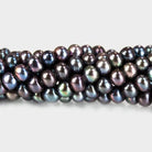 5x4mm Peacock Center Drilled Button Freshwater Pearl 102 pieces - Beadsofcambay.com