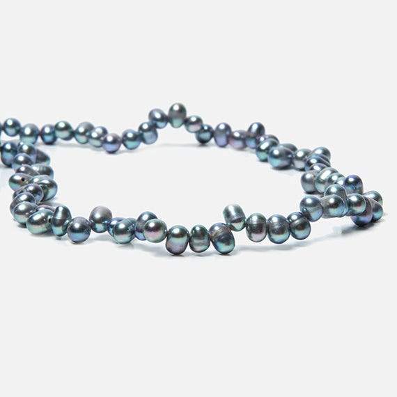 5x4mm Peacock Top Drilled Oval Freshwater Pearl 15 inch 120 pieces - Beadsofcambay.com