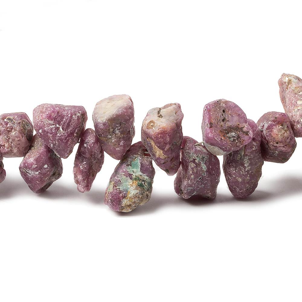 5x4x3-16x8x8mm Ruby Beads Unfaceted Natural Crystal 15 inch 103 pcs - Beadsofcambay.com